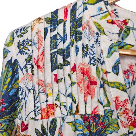 Anthropologie KELLY LOUISE JUDD Whimsical Flannel Sleep Dress Small Rabbits - Picture 5 of 9